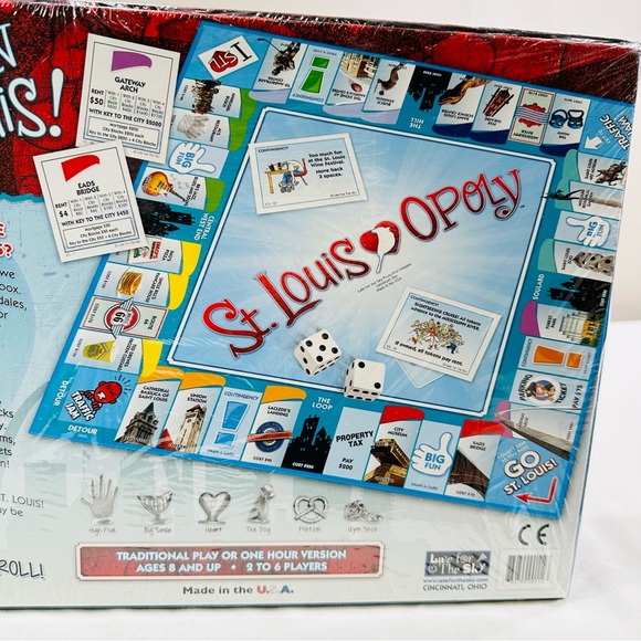 NIB ST LOUIS OPOLY : A GAME CELEBRATING THE GATEWAY TO THE WEST!! BOARD GAME - Picture 6 of 11